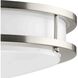 Abide LED LED 18.1 inch Brushed Nickel Flush Mount Ceiling Light, Extra Large, Progress LED