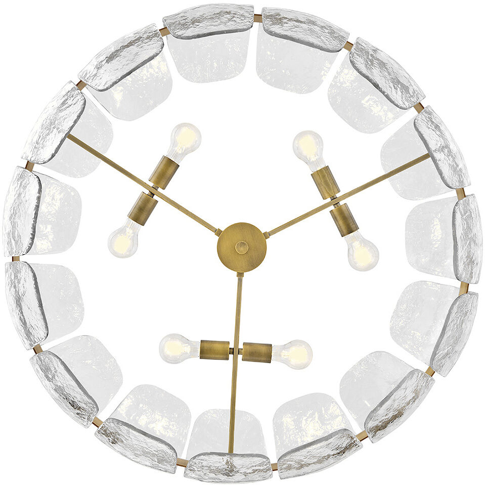 Lillia 6 Light 36.25 inch Heritage Brass Chandelier Ceiling Light