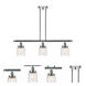 Ballston Bell LED 36 inch Polished Chrome Island Light Ceiling Light in Deco Swirl Glass