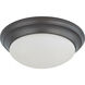 Signature 2 Light 14 inch Mahogany Bronze Flushmount Ceiling Light