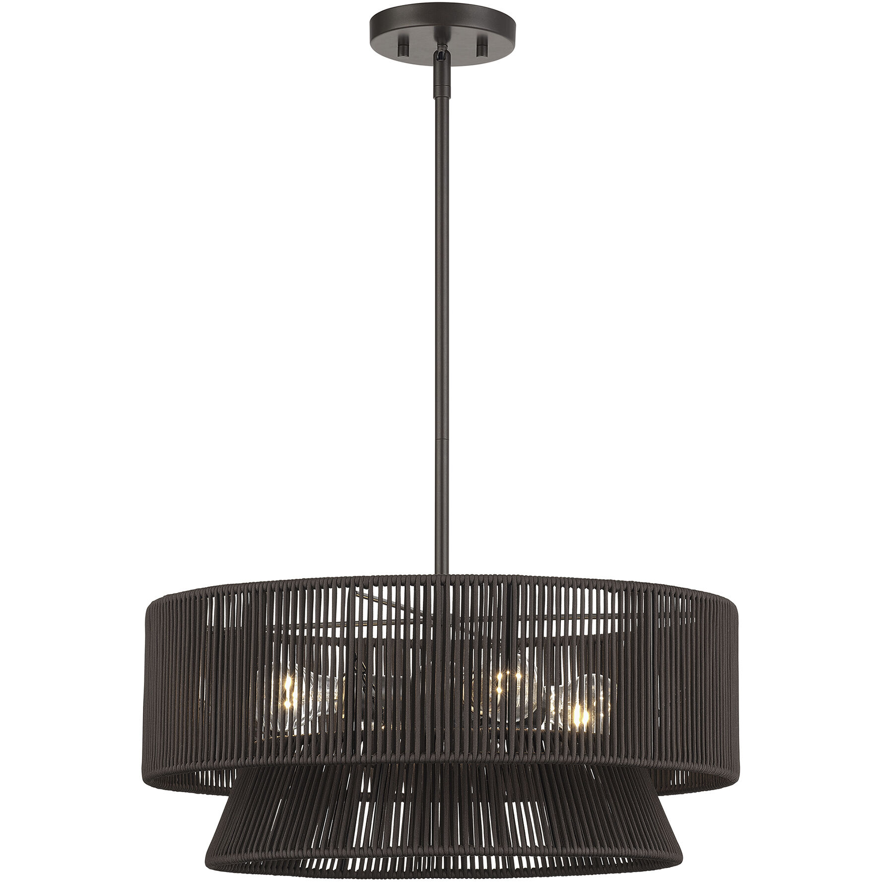 Florell 4 Light 20 inch English Bronze Pendant Chandelier Ceiling Light