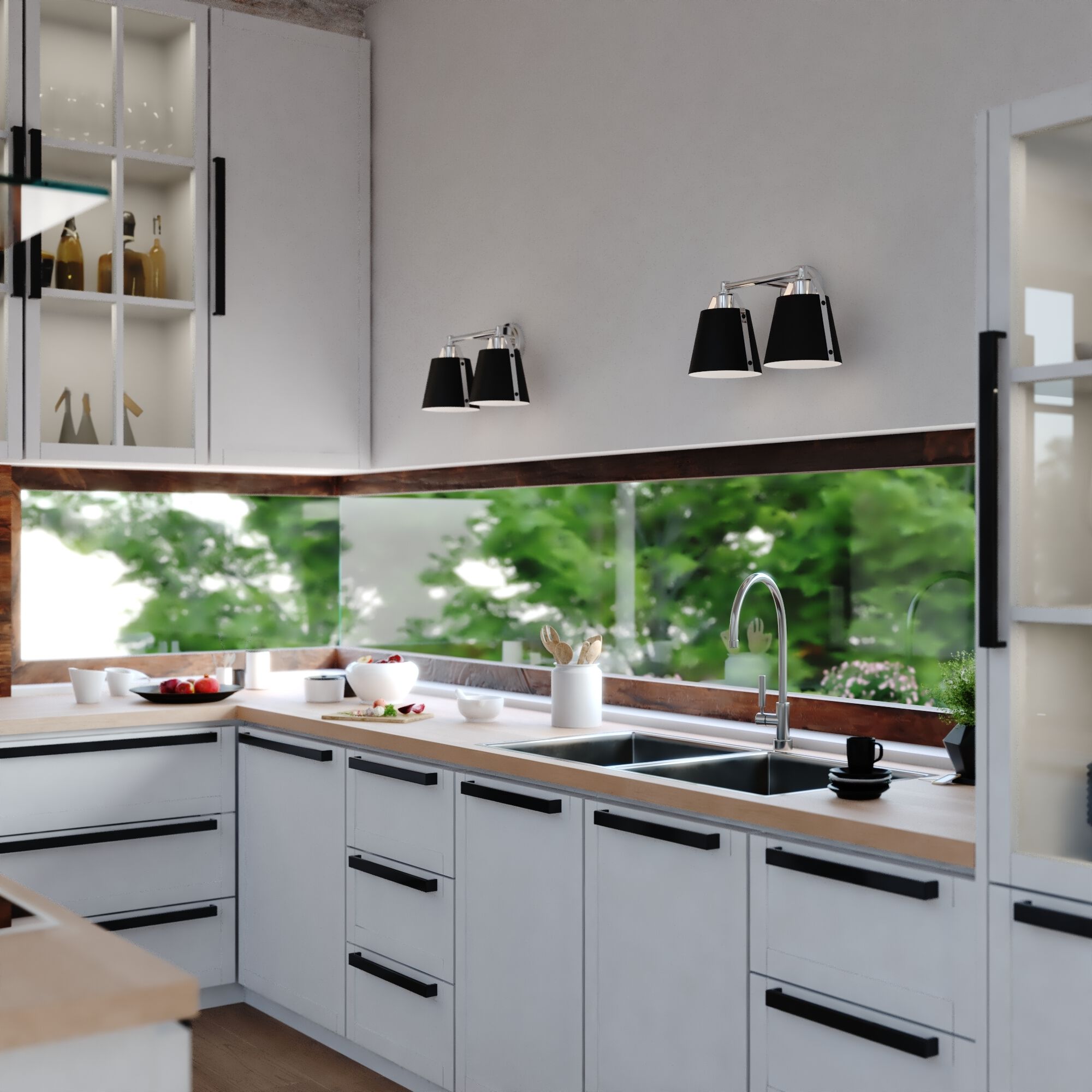 Barrington LED 16 inch Matte Black and Chrome Bathroom Light Wall Light in 2