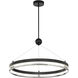 Grande Illusion LED 33.25 inch Coal with Polished Nickel Pendant Ceiling Light