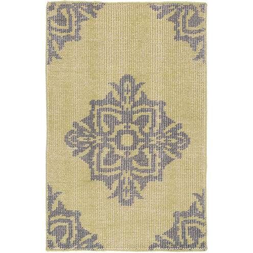 Zahra 66 X 42 inch Green and Black Area Rug, Wool