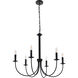 Brielle 6 Light 32 inch Black Pendant Ceiling Light
