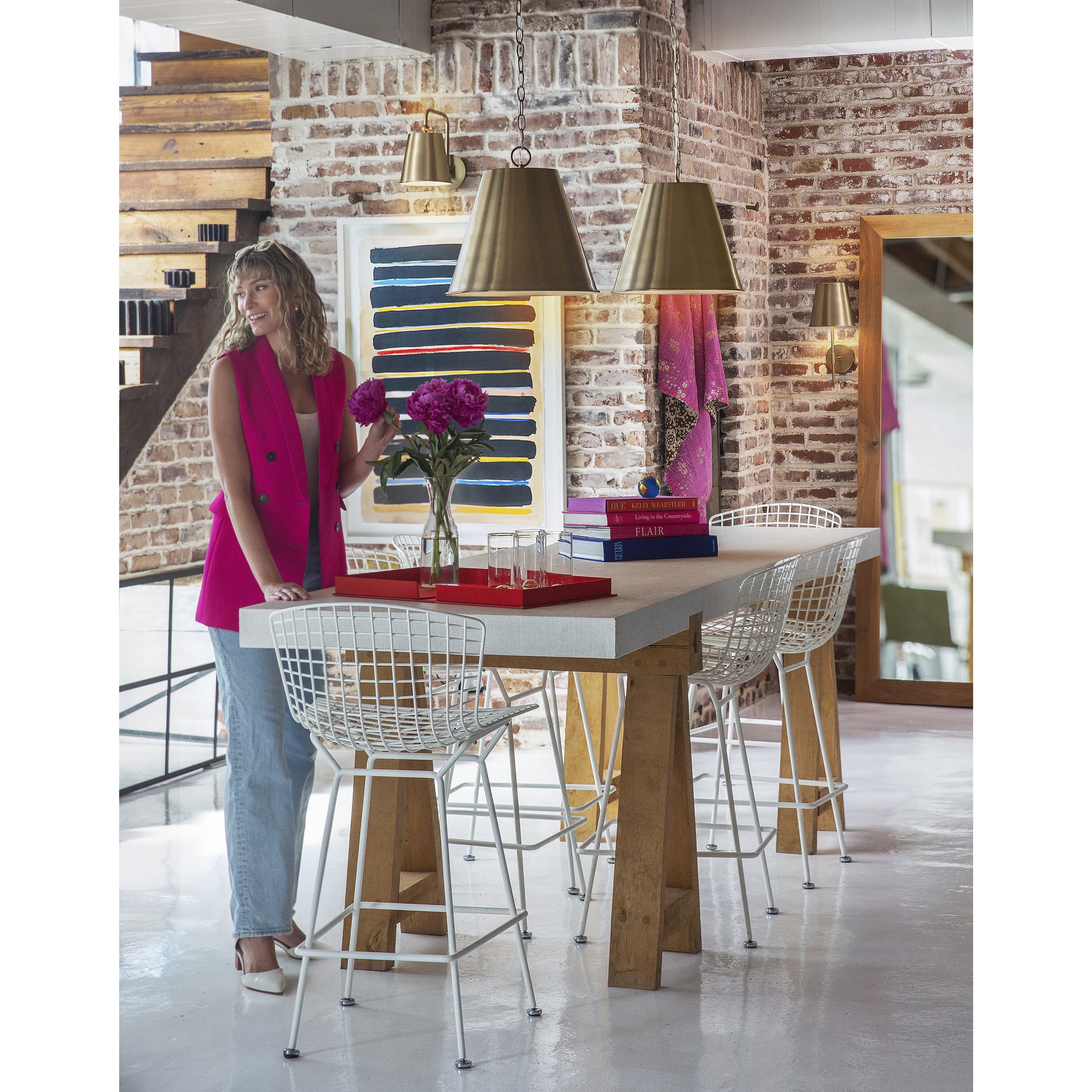 Blake LED 14 inch Lacquered Brass Pendant Ceiling Light