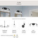 Ilia 6 Light 36 inch Matte Black Island Chandelier Ceiling Light