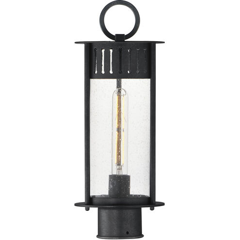 Windsor 1 Light 17 inch Black Patina Outdoor Post Lantern