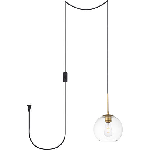 Baxter 1 Light 8 inch Brass Pendant Ceiling Light