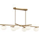 ED Ellen DeGeneres Lune 6 Light 49.63 inch Burnished Brass Linear Chandelier Ceiling Light