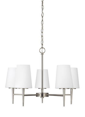 Driscoll 5 Light 25.25 inch Brushed Nickel Chandelier Ceiling Light