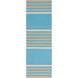 Oxford 96 X 30 inch Sky Blue, Light Gray, Cream Rug