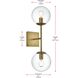 Neri 2 Light 6 inch Satin Gold Bath Sconce Wall Light