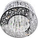 Bubbles 6 Light 16 inch Chrome Drum Shade Chandelier Ceiling Light