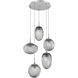 Cosmos LED LED 24.4 inch Classic Silver Chandelier Ceiling Light, Round Multi-Port
