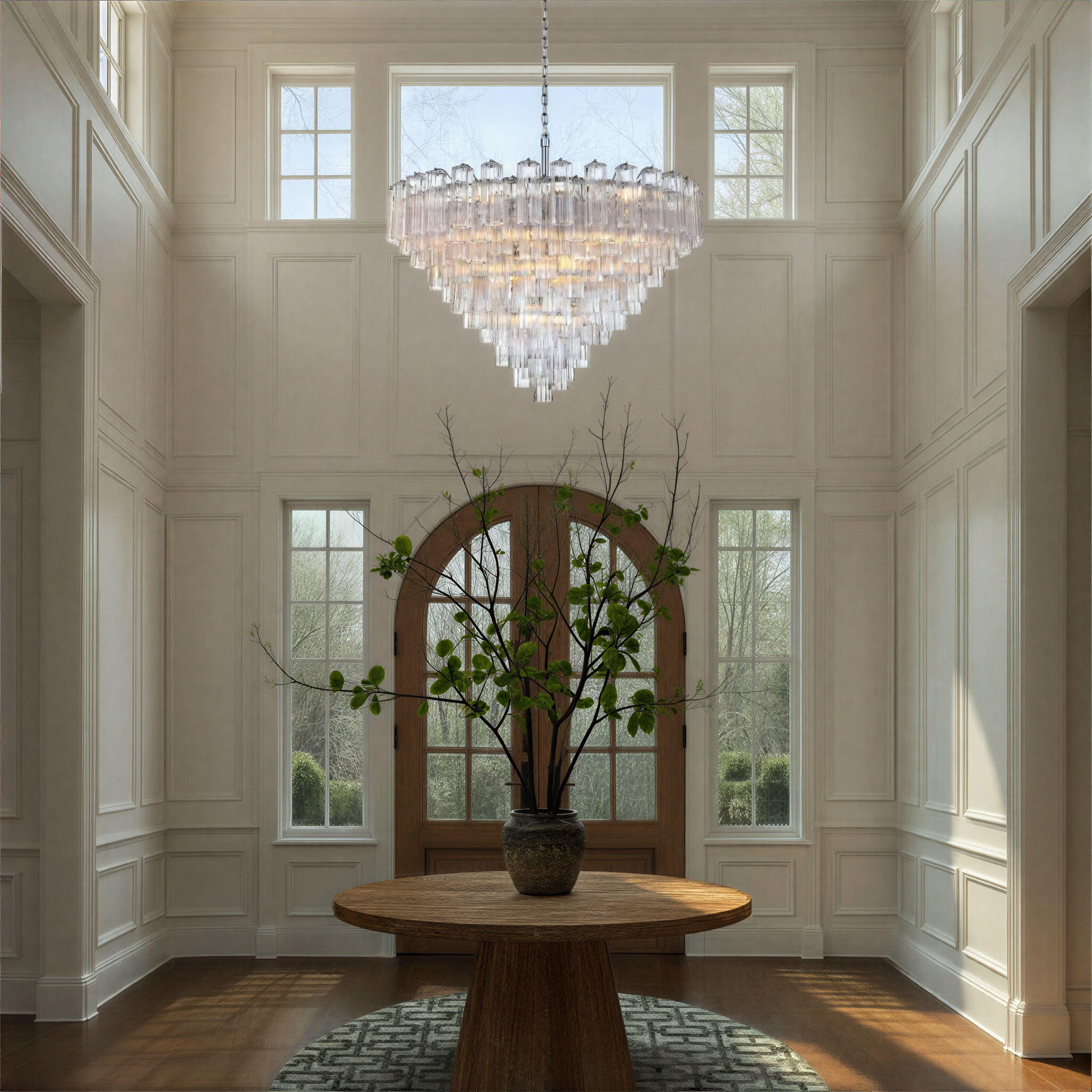 Addis 28 Light 49 inch Polished Chrome Chandelier Ceiling Light