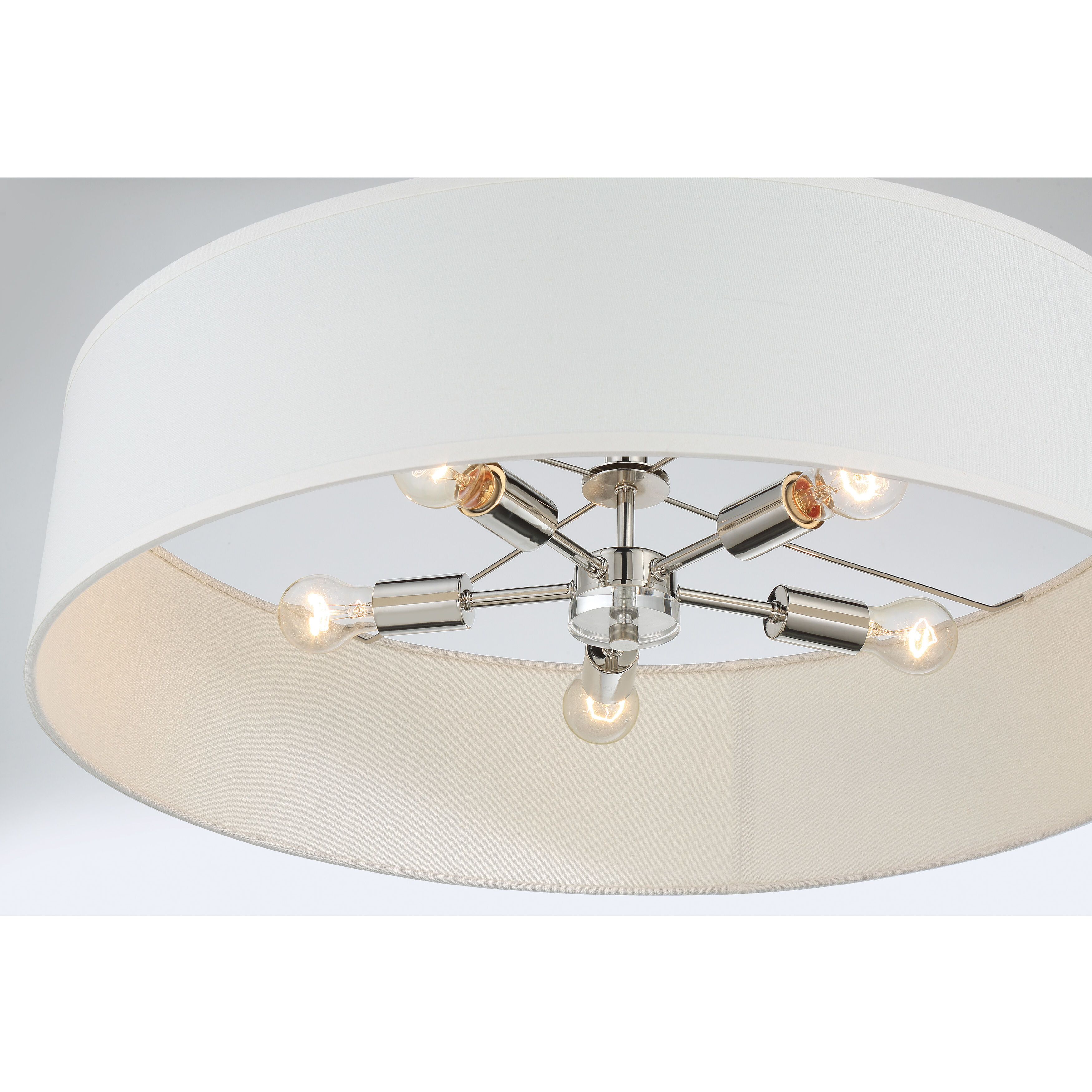 Cape Coral 5 Light 30 inch Polished Nickel Pendant Ceiling Light