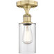 Clymer 1 Light 3.88 inch Brushed Brass Semi-Flush Mount Ceiling Light