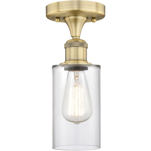 Clymer 1 Light 3.88 inch Brushed Brass Semi-Flush Mount Ceiling Light
