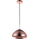 Reflection 1 Light 11 inch Copper Pendant Ceiling Light