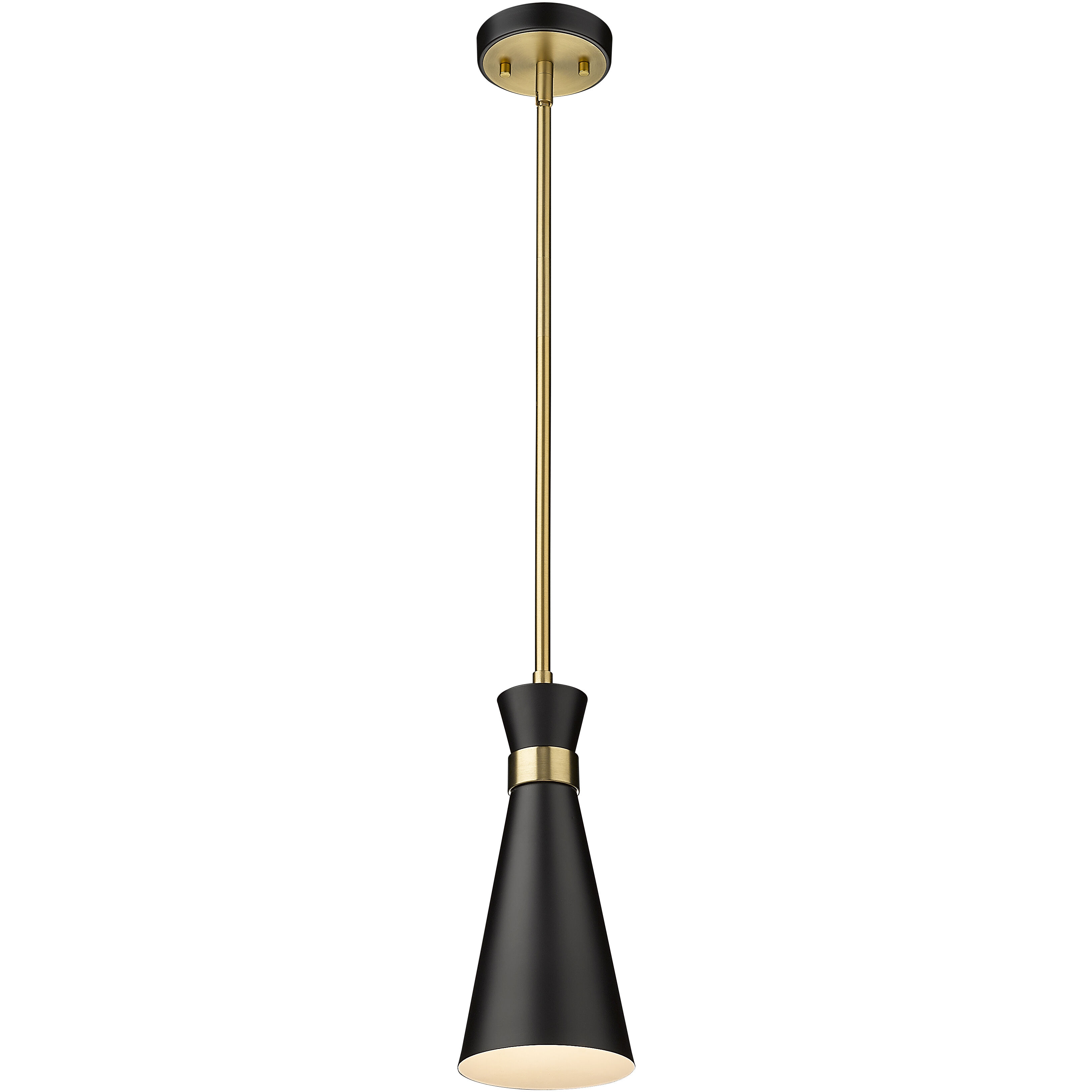 Soriano 1 Light 5.5 inch Matte Black and Heritage Brass Pendant Ceiling Light
