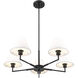 Leila 5 Light 34 inch Matte Black Chandelier Ceiling Light