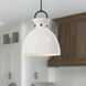 Alora Mood Waldo 1 Light 18 inch Matte Black Pendant Ceiling Light in Glossy Opal Glass