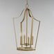 Arden 4 Light 16 inch Natural Aged Brass Entry Foyer Pendant Ceiling Light