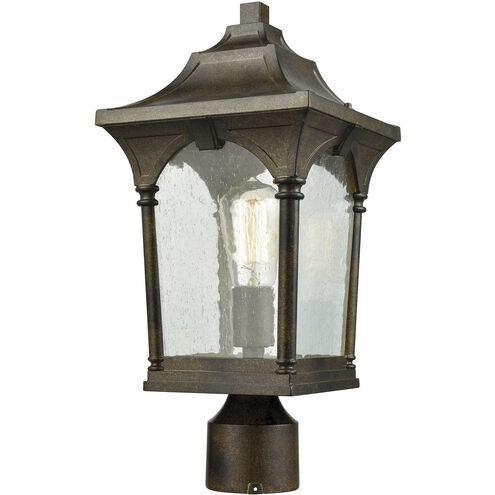 Loringdale 1 Light 17 inch Hazelnut Bronze with Clear Outdoor Post Light