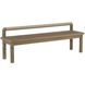 Escape Weathered Teak and Pebble Outdoor Bench