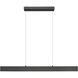 Hudson LED 45 inch Matte Black Linear Chandelier Ceiling Light