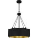 Zyler 4 Light 20 inch Matte Black Pendant Ceiling Light