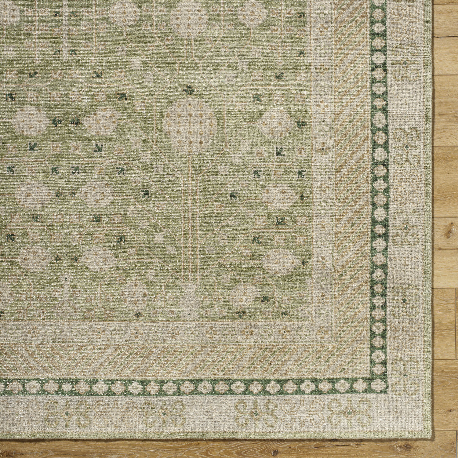 Marisa 120 X 96 inch Warm Grey / Ash / Sage Handmade Rug in 8 x 10