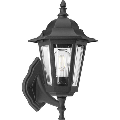 Square 1 Light 14 inch Textured Black Outdoor Wall Lantern