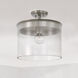 Mason 1 Light 13.25 inch Brushed Nickel Semi-Flush Mount Ceiling Light, Convertible Dual Mount