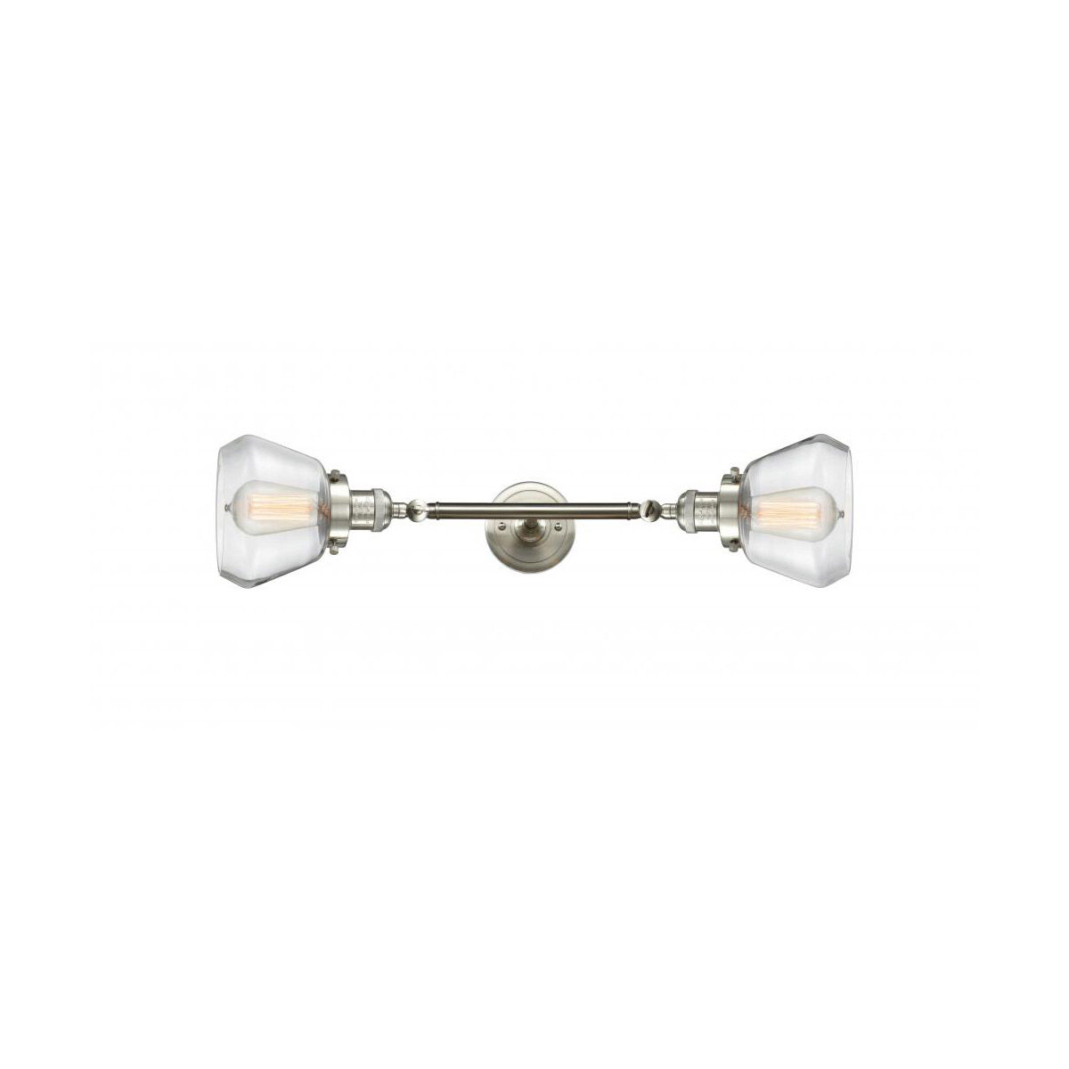 Franklin Restoration Fulton LED 7 inch Brushed Satin Nickel Bath Vanity Light Wall Light in Clear Glass, Franklin Restoration