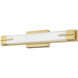 Chase LED 23 inch Modern Gold Bath Vanity Light Wall Light