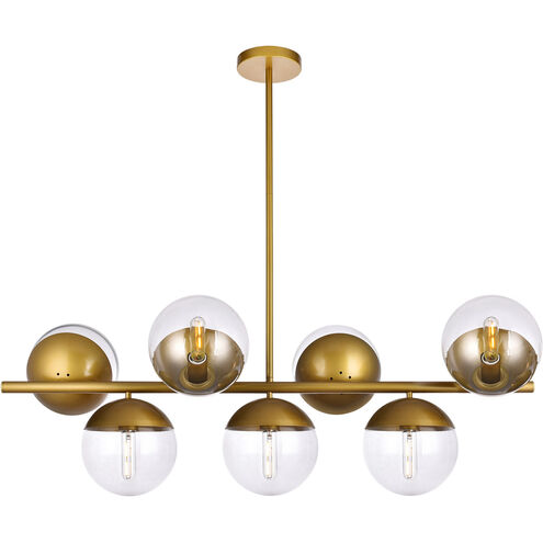 Eclipse 7 Light 43 inch Brass Pendant Ceiling Light