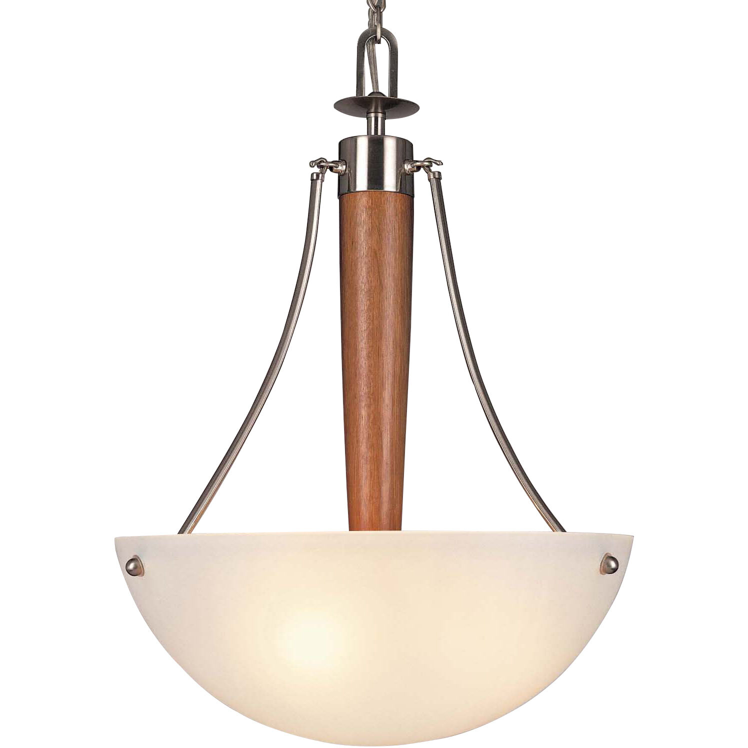John 3 Light Brushed Nickel Chandelier Ceiling Light