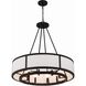Bryant 8 Light 32 inch Black Forged Chandelier Ceiling Light
