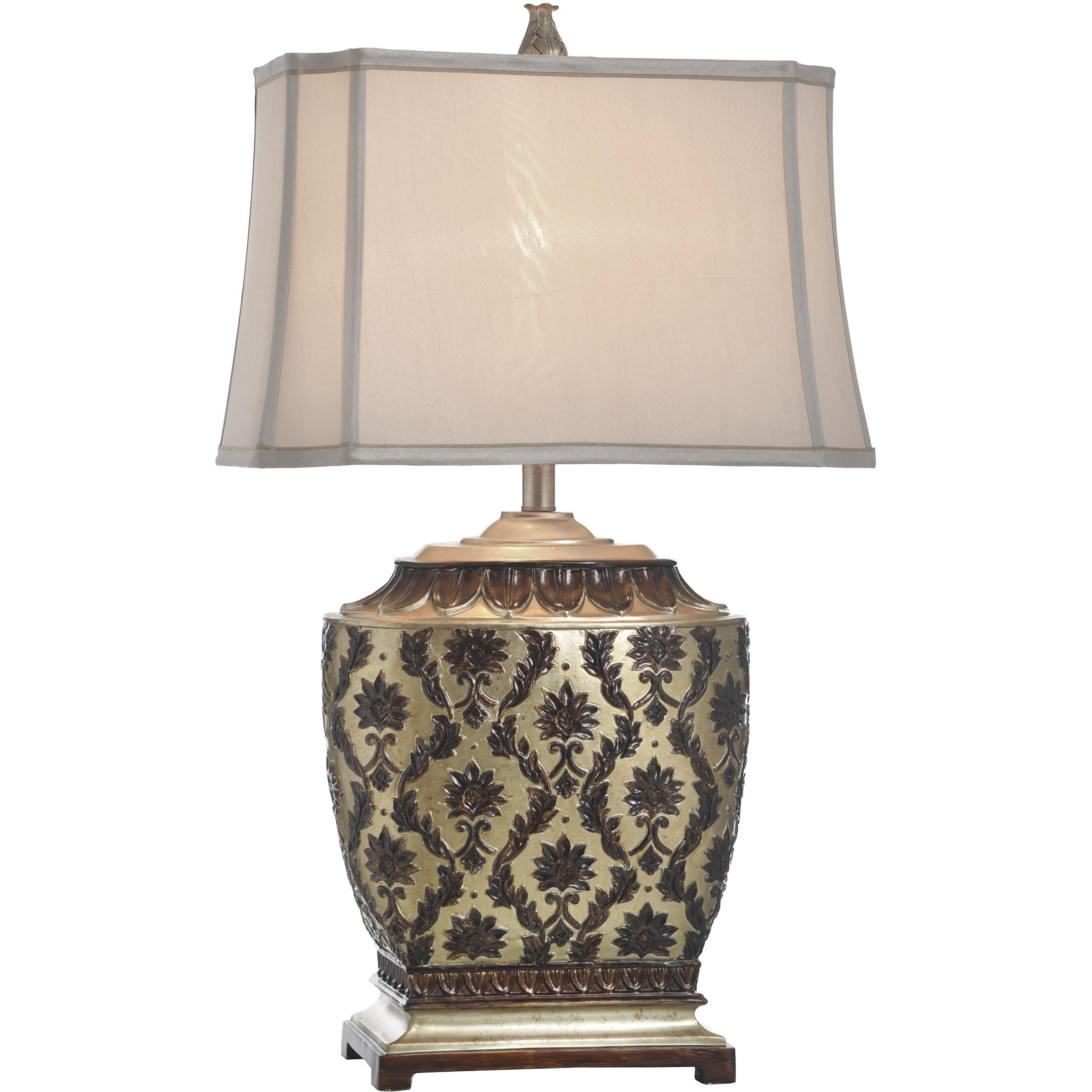 Signature 3 inch 100 watt Antique Platinum and Barbados Table Lamp Portable Light