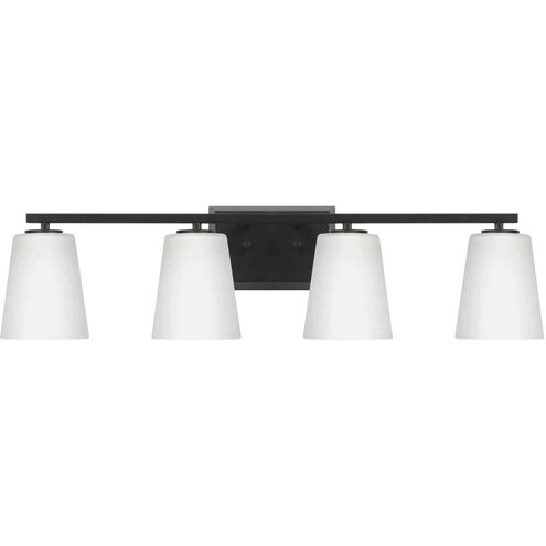 Vertex 4 Light 29 inch Matte Black Bath Light Wall Light