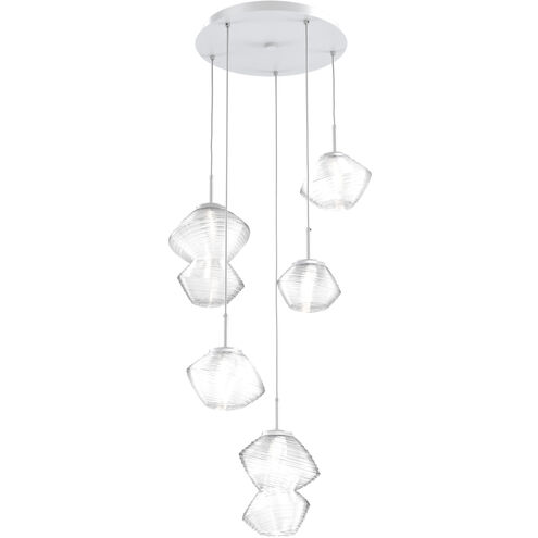 Mesa LED Classic Silver Chandelier Ceiling Light, Multi-Port Round