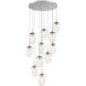 Meteo LED LED Classic Silver Chandelier Ceiling Light, Round Multi-Pendant