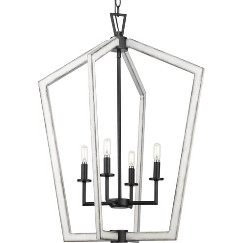 Galloway 4 Light 24 inch Matte Black Foyer Light Ceiling Light