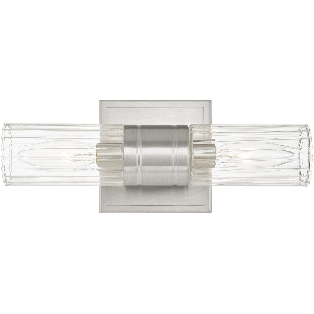 Midtown 2 Light 12 inch Brushed Nickel Bath Vanity Wall Light