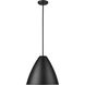 Kayman 1 Light 15 inch Matte Black Pendant Ceiling Light
