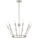 Royalty 10 Light 22.75 inch Brushed Nickel Chandelier Ceiling Light