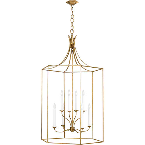 AH by Alexa Hampton Bantry House 8 Light 29 inch Antique Gild Lantern Pendant Ceiling Light