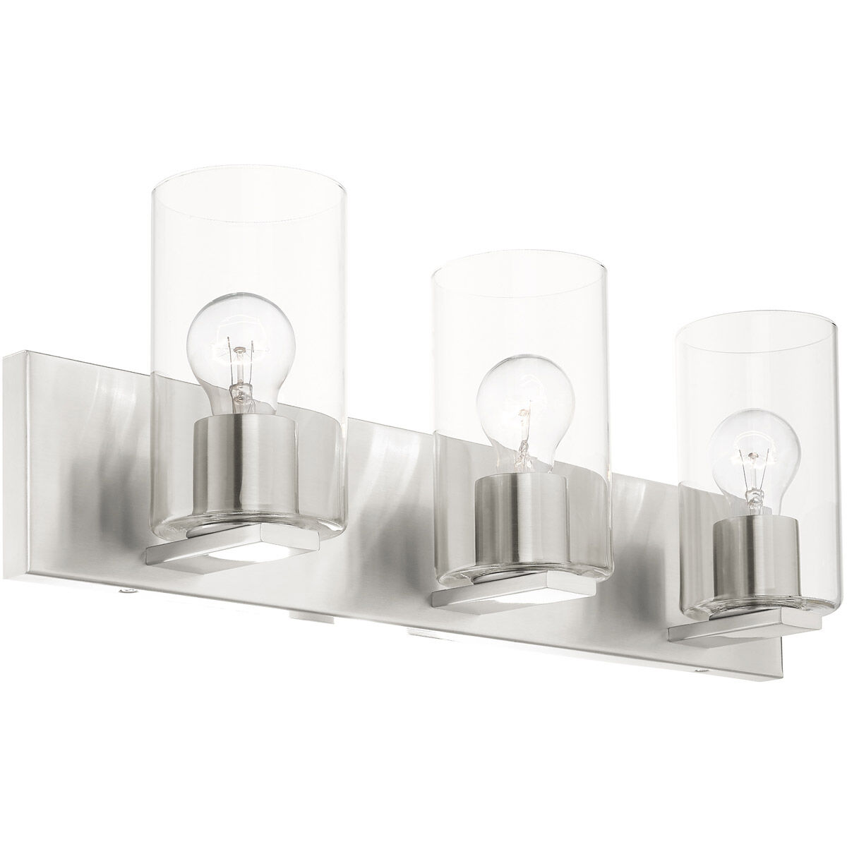 Zurich 3 Light 24 inch Brushed Nickel Vanity Sconce Wall Light